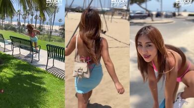 4K ballsucking beach cowgirl ride Nicole Doshi
