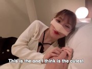 好きっちゃけど♡博多弁で可愛い女子大生とイチャラブSEX！逝きまくるパイパンまんこに大量射精！素人カップル/色白美乳/スレンダー/リアル/野外露出/主観映像/English subtitles