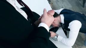 ”Classy hunk Franky Fox drills suit tailor raw as payment”