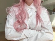 Try not to cum CHALLENGE! COSPLAY LEVEL👾🔋 daddy If You cum inside my pink pussy u lose! Nutaku💗