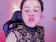 Lila Jordan enjoys a banana