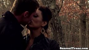 Assfucked tgirl enjoys making love with bf