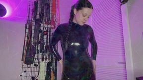 Mesmerizing Latex Catsuit Worship