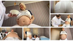 Not pregnant, just FAT (Custom video - Weight gain clip) SD