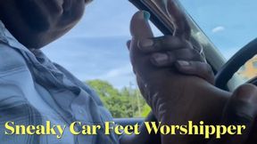 Sneaky Car Feet Worshipper