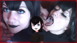 Mavis cosplayer from Hotel Transylvania swallows massive cumshot