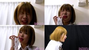 Momo Ninomiya - CLOSE-UP of Japanese cute girl SNEEZING - 1080p