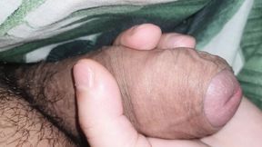Step mom amazing handjob under blanket make step son dick harder