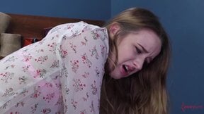 Babe gets carrot in ass