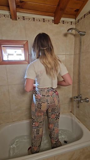I Get Into the Tub with My Clothes on