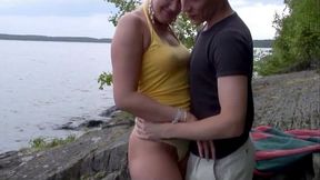 horny scandi teens fucking crazy in nature