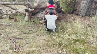 Indian Milf with Boy in Outdoor - Desi Wife Public Blowjob - Ass Spanking and Licking - Boobs Press