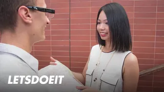 Tattooed Asian Brunette Jureka Del Mar Rides Thick Foreign Cock in Raw POV Session