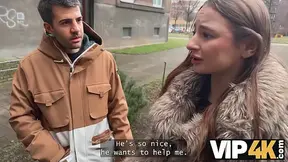 Czech cutie Amber Bloom gets picked up for anal sex on the street