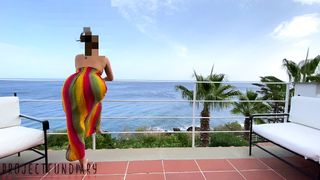 "summer time: risky public balcony sex - projectsexdiary"