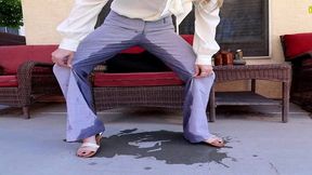 ineed2pee sydney paige pissing dress pants after work