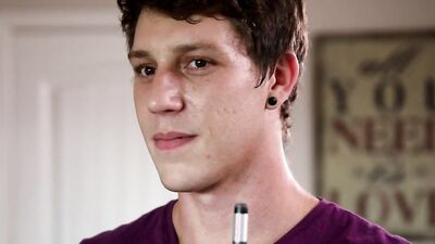 Dude is blow-banged and double dicked by two studs