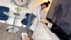 Jenna Jae - Trampling and Jumping on Your Pathetic Body in my White Trainers (HD 1080p MP4)