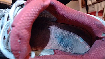 Sweaty feet under my worn-out sneakers