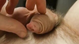 Watch this cute amateur boy play with his uncut dick and foreskin on webcam!