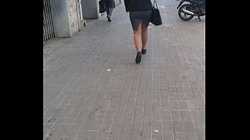 Sexy fat ass girl walking
