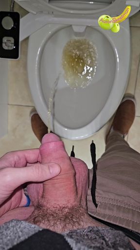Pissing Compilation - Aaron Skeetman Peeing Everywhere and Playing with his Foreskin