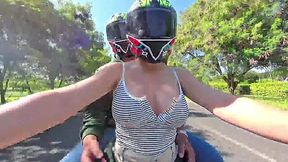 Busty Slut Picks Up Her Stepdad From Work and Fucks Him in the Car