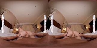 Naughty America beautiful petite blonde hottie Anna Claire Clouds fucks you in VR