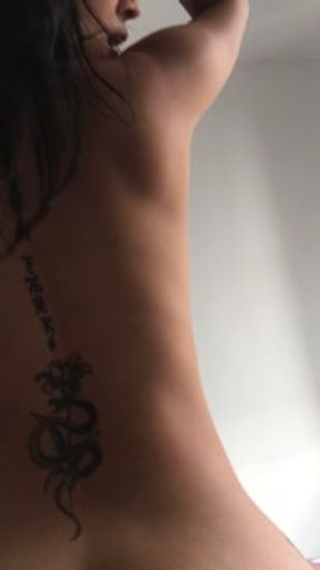 I ride my boyfriend's cock and ask him to fill my pussy.