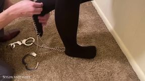 Sexy Foot Fetish Girl Arrested, Shackled, And Strip Searched In Her Pantyhose - Verified Amateurs