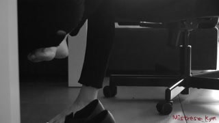Femdom Wife gets her Shoes and Feet licked - Mistress Kym