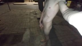 Walking Naked on the Street and Cum
