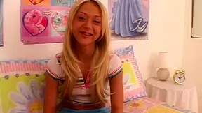 Lil lexy masturbating with her pink dildo