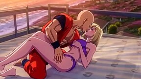 Android 18 & Krillin Beach House Passion - Romantic 3d Anime