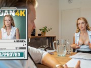 LOAN4K. Blonde babe came to get a loan and got a huge cock in her mouth instead