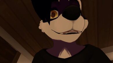 Egirl in VR furry sex on his bed panting loudly while quake throbs