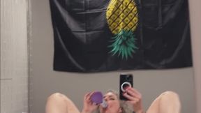 Mirror selfie masturbation