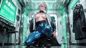 Blonde Knight Lounges Seductively While Her Silver-haired Partner Kneels to Serve