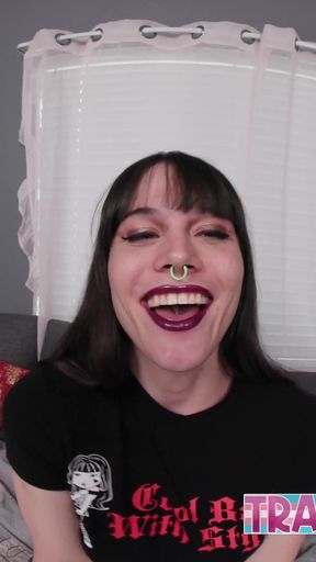 Naughty Trans Nyxi Leon Anal Masturbates and Cums