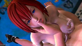 Kairi from Kingdom Hearts Gives Amazing 3D Anime Blowjob Loop