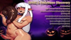 Femboy elf unzipped my pants on Halloween raw audio BBQ