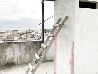 Slutty stepmom and stepdaughter get drilled by a giant dick - interracial - Melanie Caceres