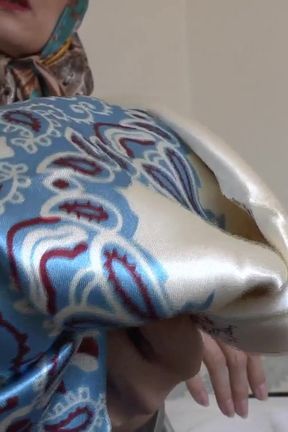 Your Step-stepmother's New Satin Scarves Turn You on! Everything Is so Beautifully Shiny! Lady Victoria Valente