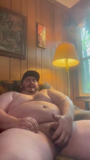 Humongous Burly Chub Bear Flexes and Bursts While Still Soft   Clip 1