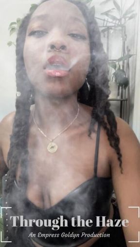 Through the Haze: Smoking Ebony Femdom