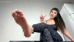 Only good boys can see and cum for my soles - ruined pixel feet JOI + sock removal