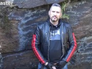Outdoor Jerk off instruction and piss preview