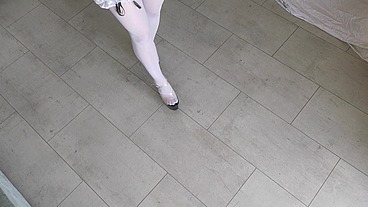 Maid fucked doggystyle while bent over cleaning