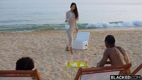 BLACKED Out Tramp Ravaged in Intense Interracial Gangbang