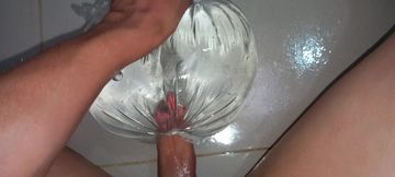Hot Solo Toy Play in Bathroom